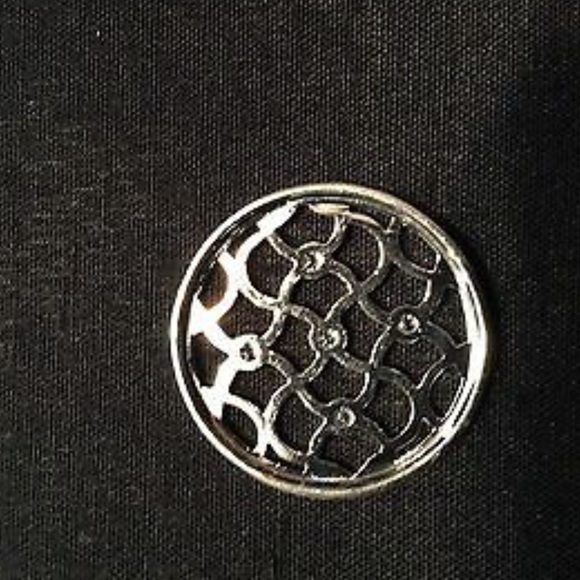 New EMOZIONI 25mm Openwork Clear CZ Stones COIN - Picture 5 of 5